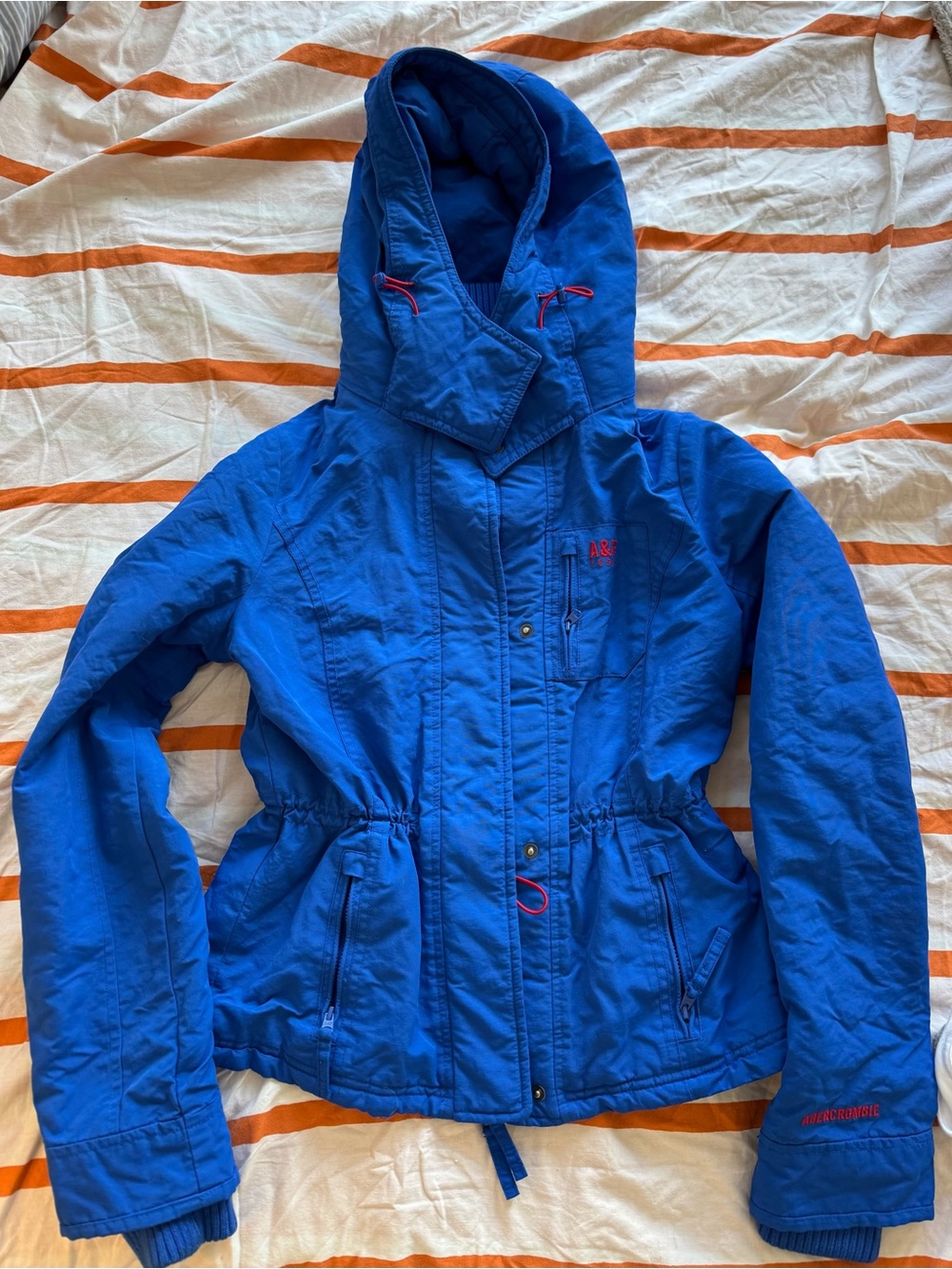Abercrombie & Fitch Royal Blue Hooded Ski Jacket